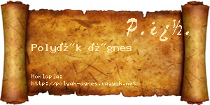 Polyák Ágnes névjegykártya